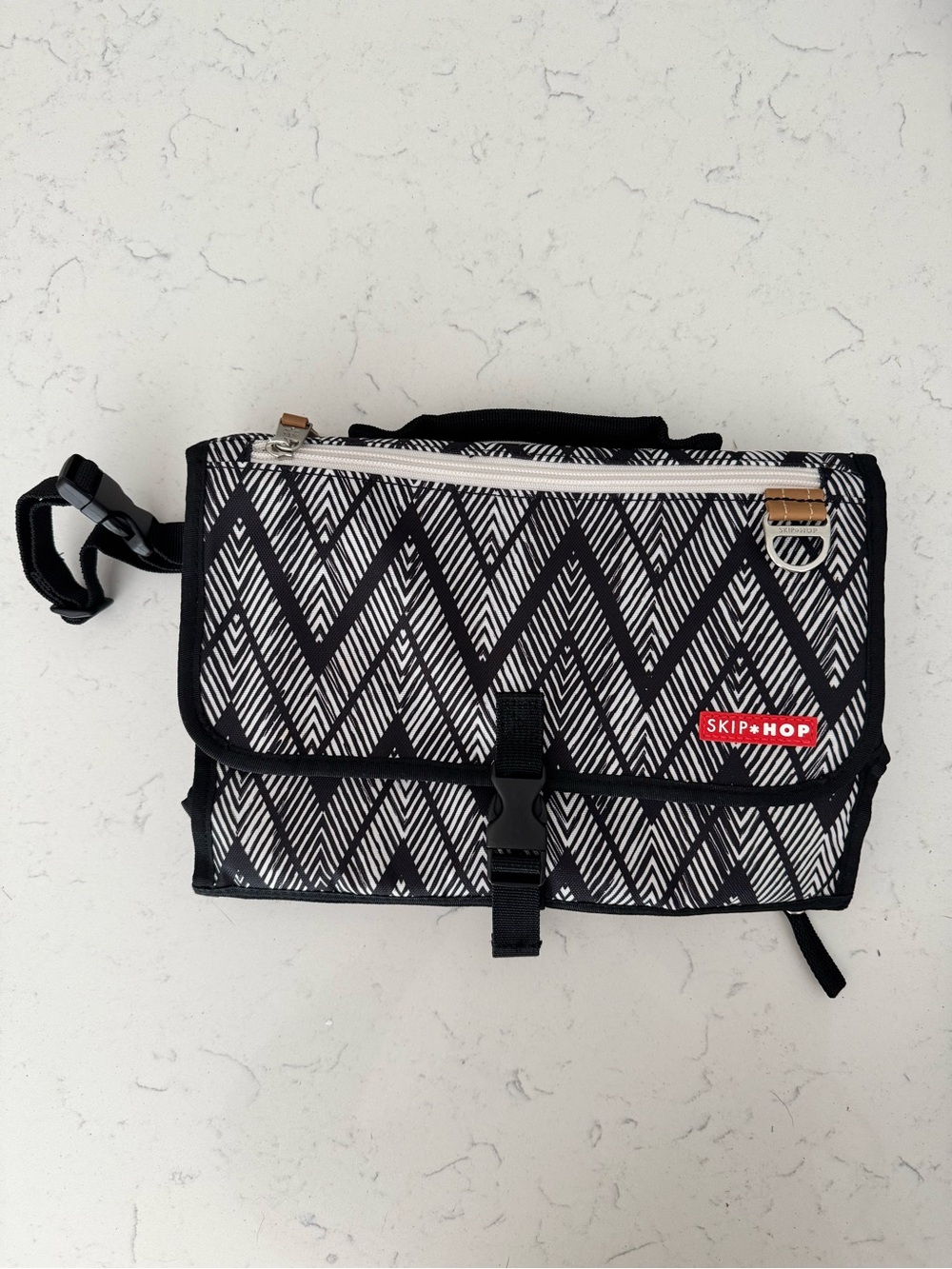 Skip Hop Black and White Chevron Toiletry Organizer